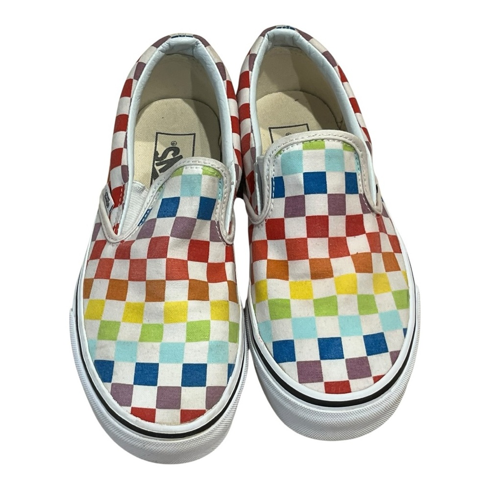 Vans Women’s Colorful Checkerboard Slip-On Sneakers Size 7